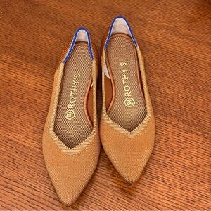 Rothy's Tan Pointed Flats